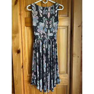 Anthropologie Maeve Leslie Paisley Midi Dress Womens XS‎ Faux Wrap Sleeveless thumbnail 4