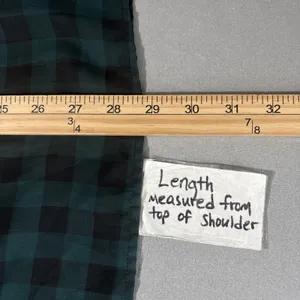 Torrid Sheer Top Plus Size 3 3X Green Black Checkered Gingham Peasant Babydoll thumbnail 11