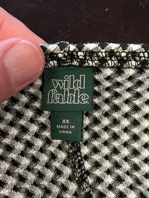 Wild Fable Dress Womens XS Black Check Slip Sundress Mini Square Neck thumbnail 6