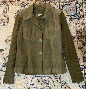 AMI 100% Leather Jacket Size L thumbnail 1