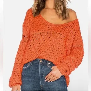 Free People Slouchy V Neck Sweater thumbnail 1