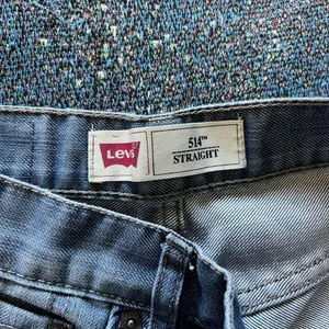 Levi's 514 Blue Straight Leg Jeans Classic SZ 29/29 Bootcut Distressed High Rise thumbnail 16