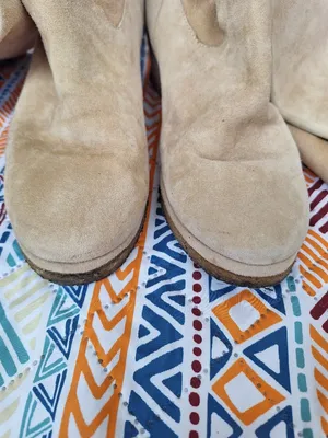 Michele Negri Suede Whipstitch Wedge Over The Knee OTK Sock Boots UK 3.5 US 6 thumbnail 6