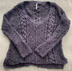 Free People slouchy V neck thumbnail 1