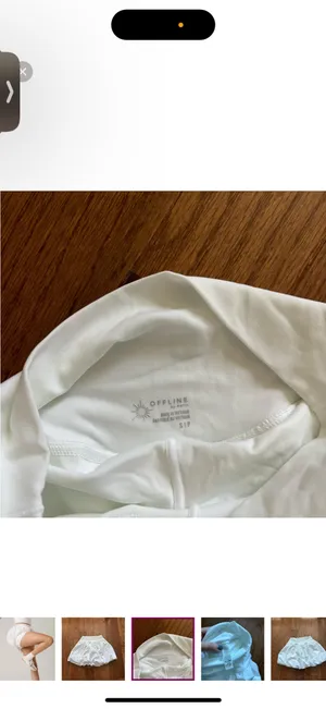 OFFLINE by Aerie Real Me Bubble Skort size small white thumbnail 4