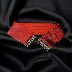 Chic Style Red Sequined Elastic Waist‎ Belt for Women Elegant One Size thumbnail 2