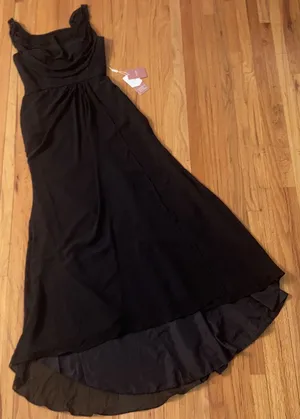 Women’s STACEES Formal Black Sweetheart Sweep Train Dress Size 12 Bust 39 New thumbnail 6