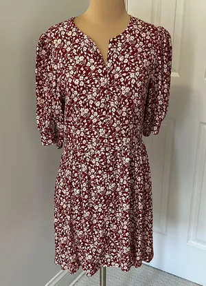 Reformation Laylin Puff Sleeve Floral Mini Dress thumbnail 3