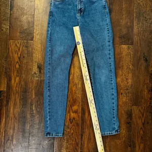 COTTON:ON high cropped skinny blue denim jeans, size 4 thumbnail 8