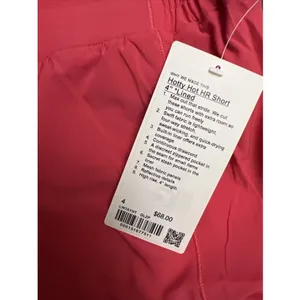 Lululemon Women’s Hotty Hot HR Shorts 4” Lined Glaze Pink (GLZP) SZ 4 New thumbnail 2