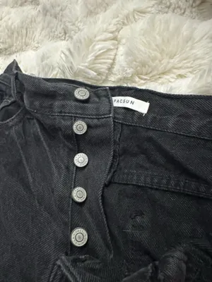american eagle black dad jeans thumbnail 3