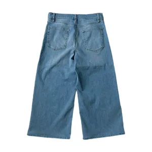 Frame Le Slim Palazzo Wide Leg Cropped Jeans Honeymoon Light Blue LSP814 Size 31 thumbnail 4