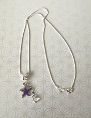 Sterling Silver Starfish Necklace (207) Purple thumbnail 3