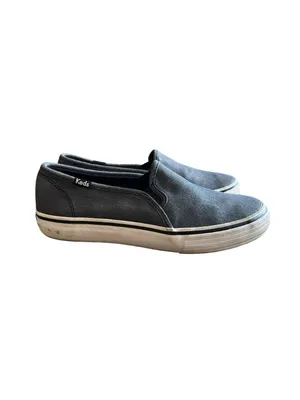 Keds Womens 7.5 Grey Canvas Slip On Sneakers WF59047 USED thumbnail 7