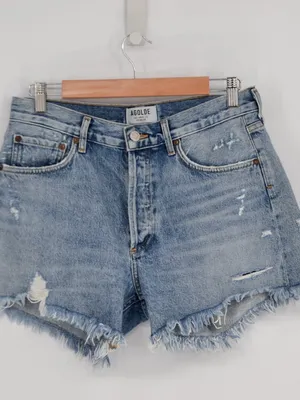 AGOLDE Micah Short Swapmeet Distressed Denim Cutoff Shorts Size 26 thumbnail 2