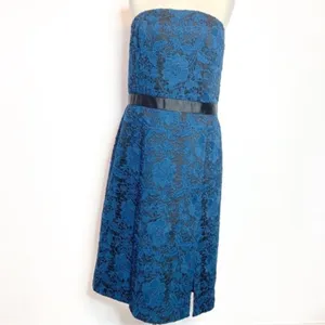 NWT Asos Tall lace‎ overlay strapless midi dress thumbnail 4