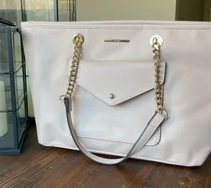 ALDO Blush Pink Faux Leather Chain Tote Bag thumbnail 1
