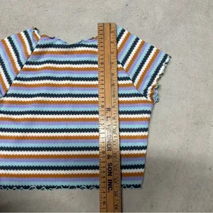 NWT L* Space Under The Sun Wildflower Rashguard Top Striped Ruffle Edge Size M thumbnail 7