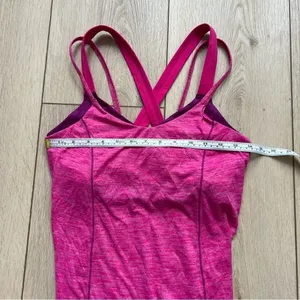 Lululemon Run For Gold Tank Hot Pink Magenta Running Tank Top Sports Bra Size 8 thumbnail 9