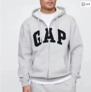 Gap Grey Zip-Up Sweatshirt thumbnail 2