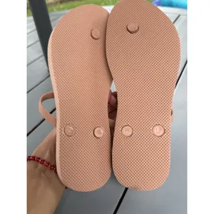 Old Navy Women Beige Pink T-Strap Sandals Partially Plant Based Size 8 thumbnail 8