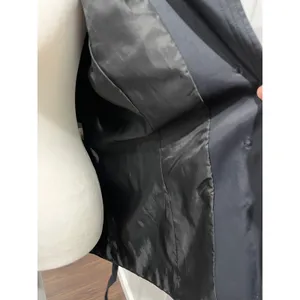 Nine West Womens‎ Black Belted Trench Coat Jacket EM42021-BLK Small thumbnail 6