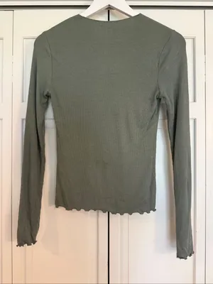 Universal Thread green button front ribbed long sleeve size small thumbnail 6