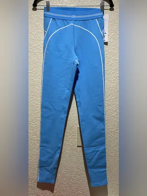 ALO Yoga Airbrush High Waist Heart Throb Leggings Azure Blue White Size M thumbnail 5
