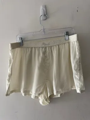 Victoria's Secret PINK Silky Sleep‎ Shine Boxy Pajama Shorts Rhinestone thumbnail 2
