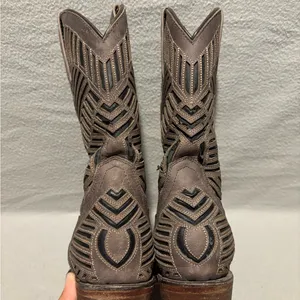 Herencia Women’s Western Inlay Pull on Cowgirl Boots Size 7 snip toe thumbnail 5