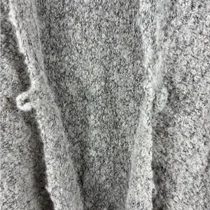 Tey Art Inc Gray‎ Cardigan XL Alpaca Wool Blend Fuzzy Sweater Handmade in Peru thumbnail 5