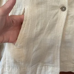 Free People minimalist cotton Linen woven pattern blazer small thumbnail 4