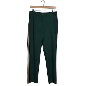Lulus Women Green Striped Side Pocket Dress Pants Trousers Size M Dressy Casual thumbnail 2