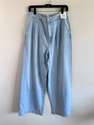 NWT Madewell Women's The Curvy Harlow Wide‎ Leg Trouser Jean High Rise Noll Wash thumbnail 2