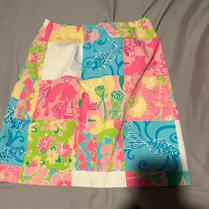 Lilly Pulitzer patchwork‎ skirt vintage size 0 thumbnail 1