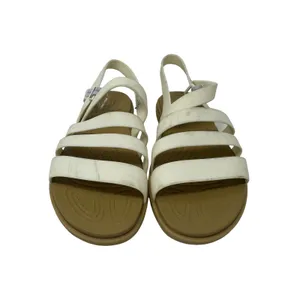 Crocs Size 5‎ Sandals White Strappy Comfort Vacation Summer Beach Pool Everyday thumbnail 9