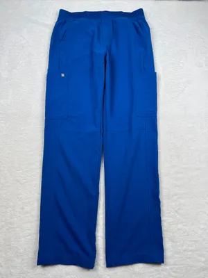 FIGS Men’s Chisec Scrub Top L Axim Cargo Pants M Royal Blue Set thumbnail 3