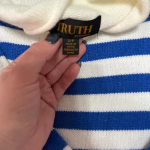 Blue & White Striped Sweater thumbnail 3