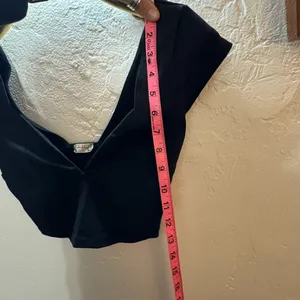 Free People Black Sexy Crop Top Xs Euc Like New thumbnail 7