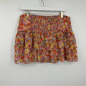 Wild Fable Floral Mini Ruffle Tiered Skirt Size Large New With Tags Fairy thumbnail 6