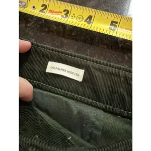 Ann Taylor Loft The Palmer Wide Leg Cordoroy Pants Dark Green Sz 6 Sailor Pocket thumbnail 5