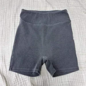 Women's Bijou Ribbed Bike Shorts Grey Size M thumbnail 1