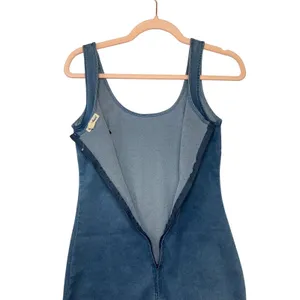 Derek Heart Womens Small Blue Denim Look Bodycon Dress Sleeveless‎ Mini NWOT thumbnail 6