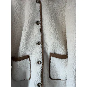 J Crew Faux Sherpa Barn Jacket Ivory Women's Size Large‎ thumbnail 9