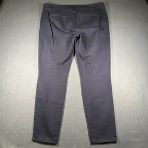 AERO Skinny Ankle Pants Womens 16 Long Navy Casual Chino‎ Stretch Flat Front thumbnail 13