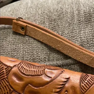 Vintage genuine leather purse clutch thumbnail 7