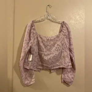 NWT Altar’d State Layken Lace Bow tie top size M thumbnail 2