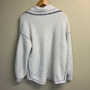 Anthropologie Maeve Collared Whipstitch Open Cardigan Sweater Size L thumbnail 5