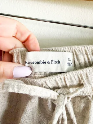 Abercrombie & Fitch Tie Waist Linen Mix Shorts Size S thumbnail 6