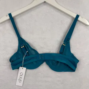 CUUP The Plunge Mesh Bra 32B and Thong Size 3 Set‎ Turquoise Teal NWT thumbnail 9